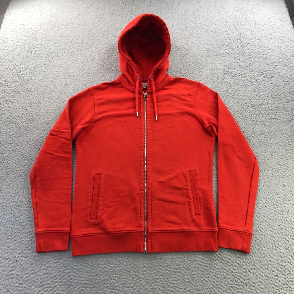 Orlebar Brown Hoodie Womens Red Full Zip Heavy Cotton Activewear Athleisure
